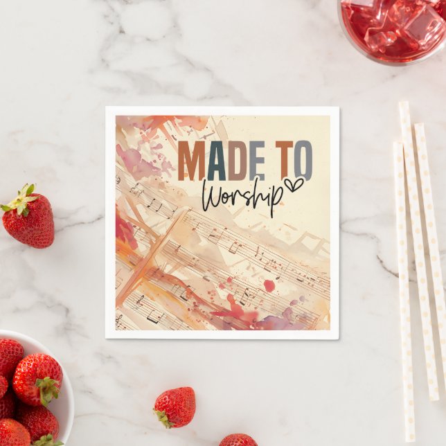 Framställd på en gudship inspirational Christian Q Pappersservett (Insitu)