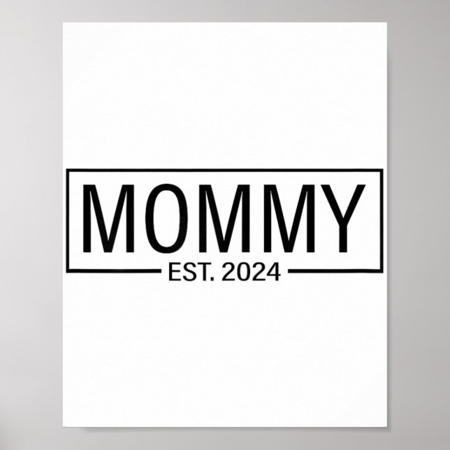 Framställning 2024: Snart kommer Mamma 2024 Gravid Poster (Framsidan)