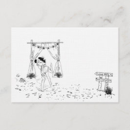 Framställning av konst av Kärlek Sandy Beach Minim Tilläggskort