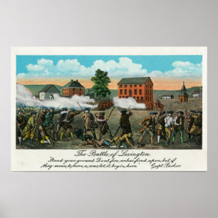 Framställning av striden av Lexington Poster