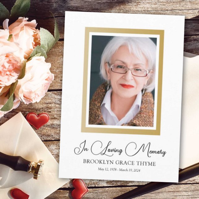 Framställt i Faux Guld Photo Memorial Program (Skapare uppladdad)