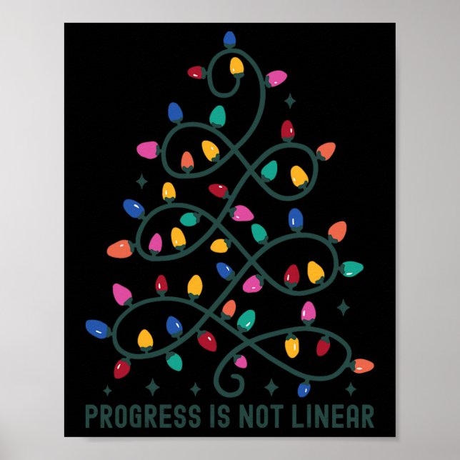 Framsteg är inte linjära Speciallärare jul Poster (Framsidan)