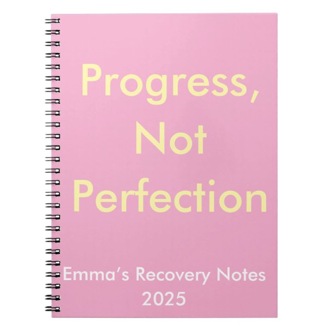 Framsteg är inte perfekt - känslomässig läkning anteckningsbok (Framsidan)