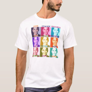 FRAMSTEG FÖR OBAMA HOPP CHANGE& T-SHIRT
