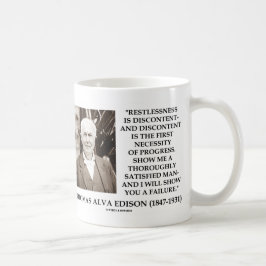 Framsteg för Thomas Edison Restlessnessmissnöje Kaffemugg