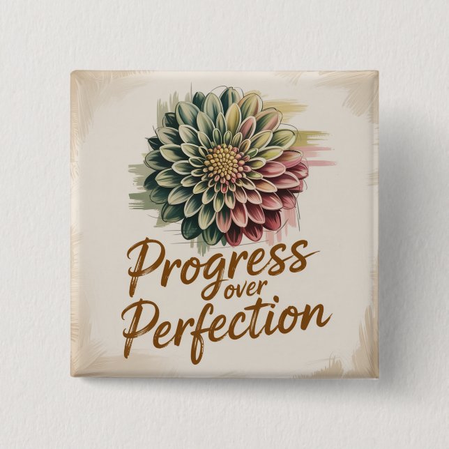 Framsteg före Perfektion Knapp (Framsida)