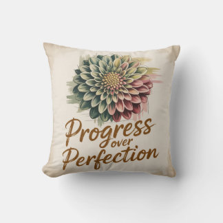 Framsteg före perfektion kudde