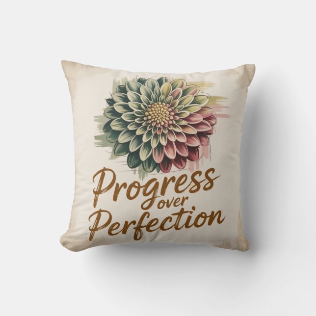 Framsteg före perfektion kudde (Framsida)