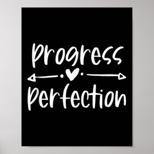 Framsteg före perfektion Motivation Poster