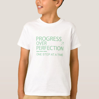 Framsteg före Perfektion Motiverande Typografi K T Shirt