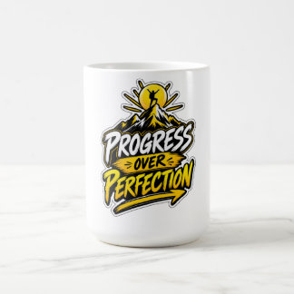 Framsteg framför Perfektion Bergsklättrare Motivat Kaffemugg