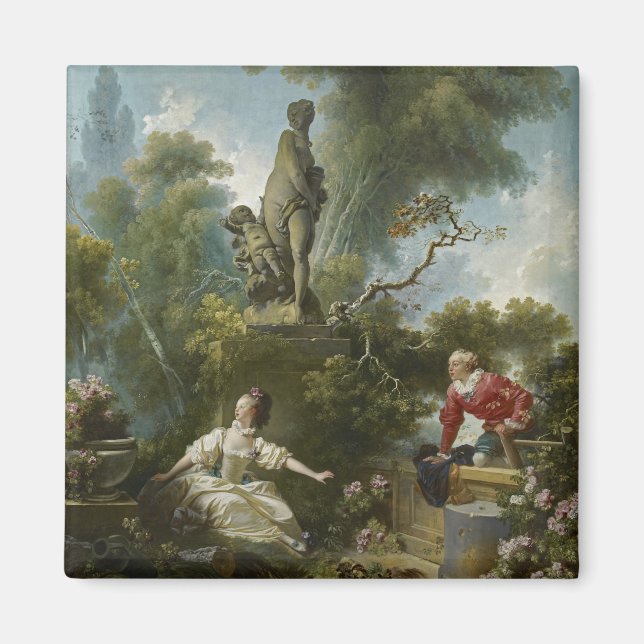 Framsteg i Kärlek: Fragonard Rendezvous Magnet (Framsidan)