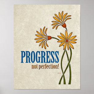 Framsteg, inte perfektion! (återkravsoffert) poster