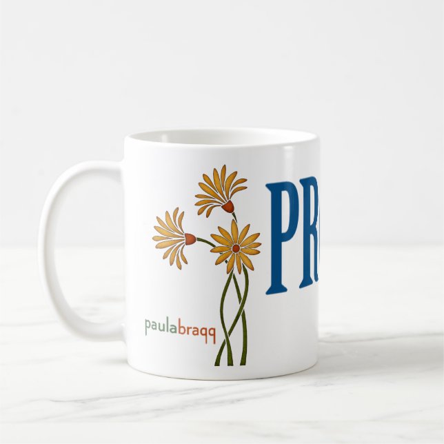 Framsteg inte perfektion! kaffemugg (Vänster)