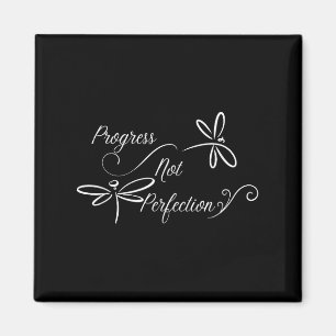Framsteg Inte Perfektion Motiverande Design Magnet