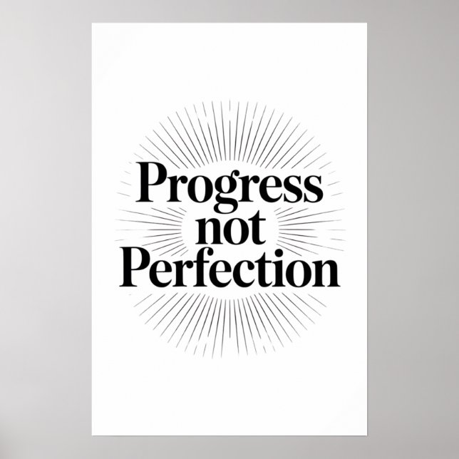 Framsteg Inte Perfektion Poster (Framsidan)
