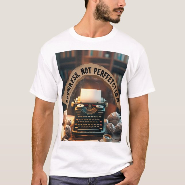 Framsteg, inte perfektion t shirt (Framsida)