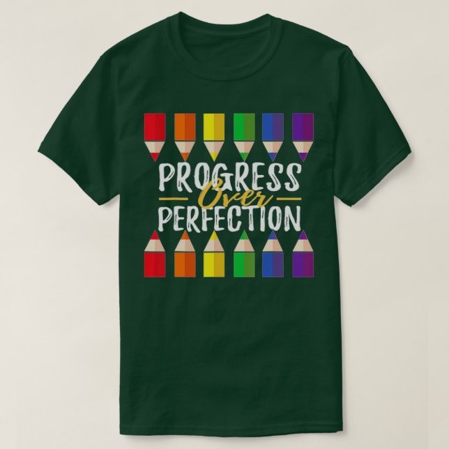 Framsteg jämfört med yrkeslärare (45) t shirt (Design framsida)