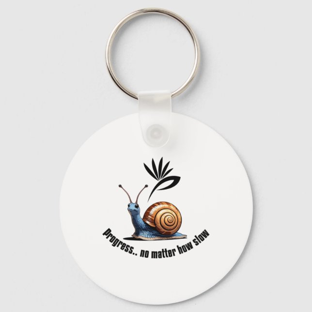 Framsteg..nej Hur långsam fästpunkt är Nyckelring (Framsida)
