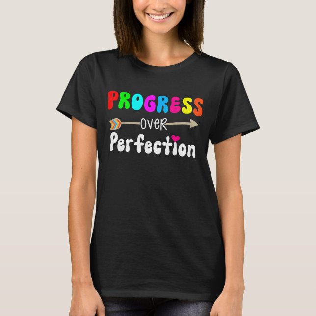 Framsteg över Perfection Sped Educator Teacher Bac T Shirt (Framsida)