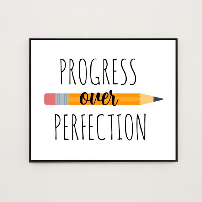 Framsteg över perfekt, motiv klassrum poster (Skapare uppladdad)