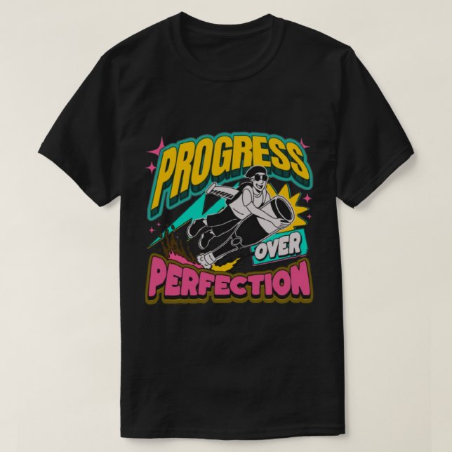 Framsteg över perfekt T-Shirt - Motiveringstid (Design framsida)