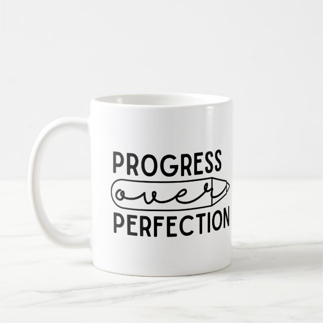 Framsteg över Perfektion Kaffemugg (Vänster)