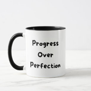 Framsteg över Perfektion Mugg