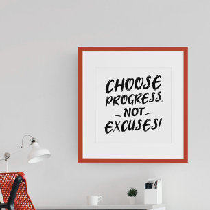 Framsteg över skönhet: Motivering Poster