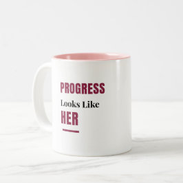 Framsteg Ser Ut Som Henne rosa Mugg – Present till