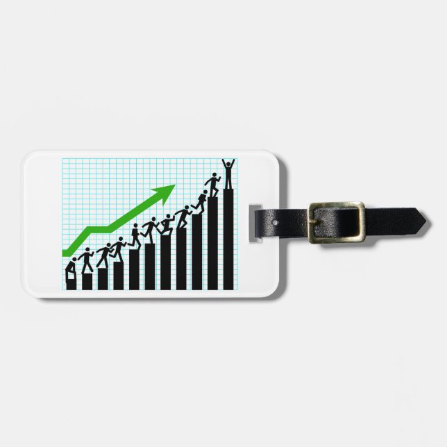 Framsteg Success Progress Bar Chart Bagagebricka (Horisontell Framsida)