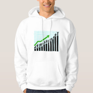 Framsteg Success Progress Bar Chart Hoodie