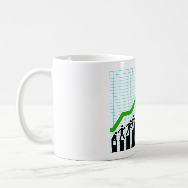 Framsteg Success Progress Bar Chart Kaffemugg (Vänster)