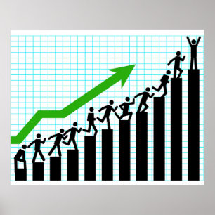 Framsteg Success Progress Bar Chart Poster