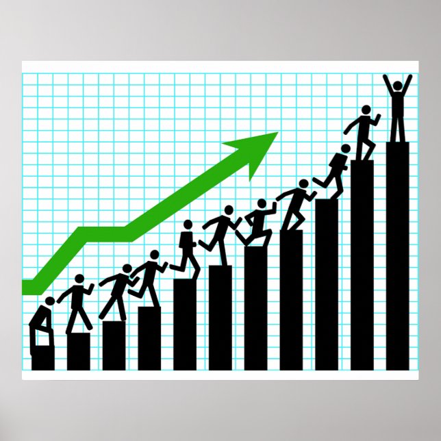 Framsteg Success Progress Bar Chart Poster (Framsidan)