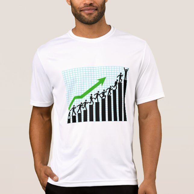 Framsteg Success Progress Stapel Diagram T Shirt (Framsida)