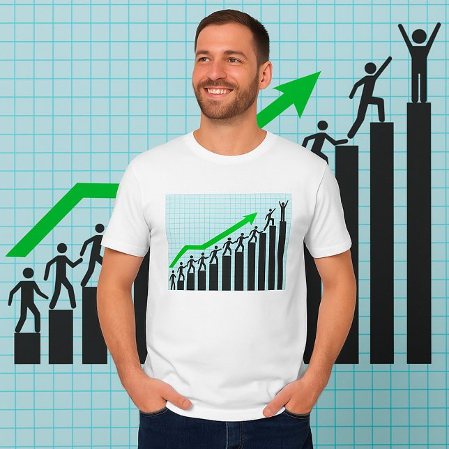 Framsteg Success Progress Stapeldiagram T Shirt (Skapare uppladdad)