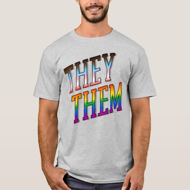 Framstegs Pronomen De Dem T Shirt (Framsida)