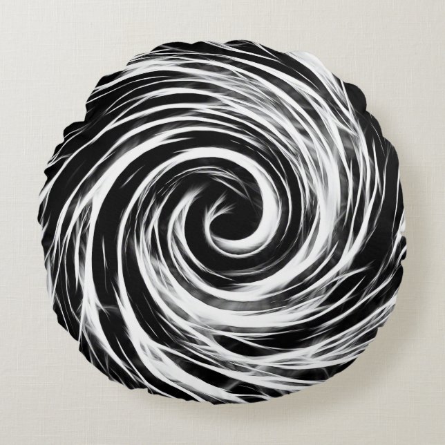 Framtid - borstad polyesterrundadekorativ kudde (Framsidan)