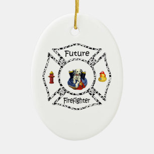 Framtid FF Dalmation Julgransprydnad Keramik