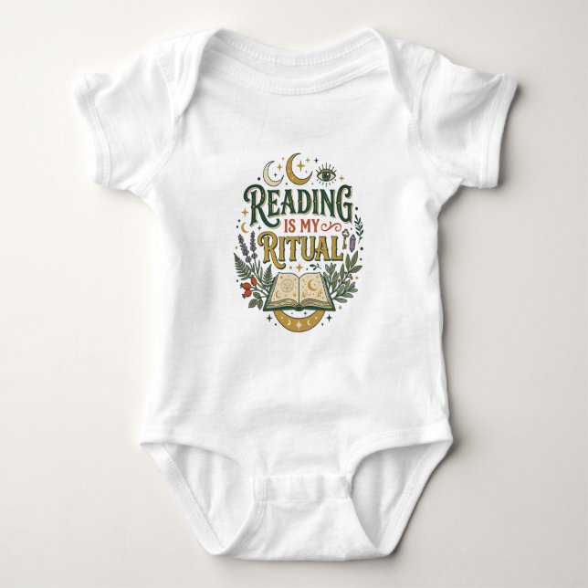Framtid Läsare Läsning Är Min Ritual Celestial Bok T Shirt (Framsida)