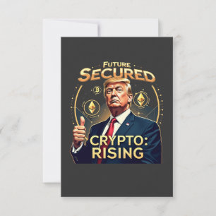 Framtid Säker Kryptovaluta Stigande Trump Inaugura Tack Kort