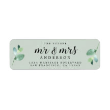 Framtida adressetikett för Foliage Grönt Return