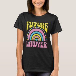 Framtida advokat Bright Retro Rainbow Lawyers Trai T Shirt