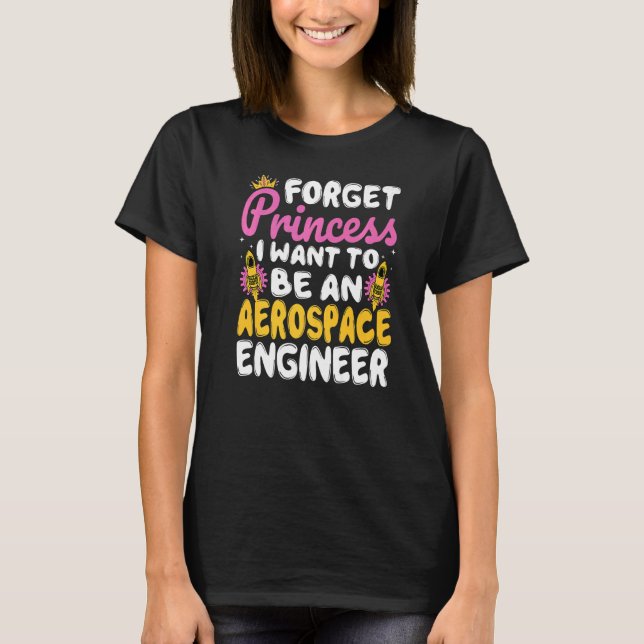 Framtida Aerospace Ingenjör Princess Aerospace Eng T Shirt (Framsida)