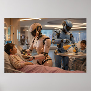 Framtida AI-robotvårdgivare Poster