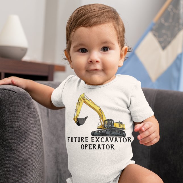 Framtida anläggning för grävmaskiner, Gult Baby T Shirt (Skapare uppladdad)