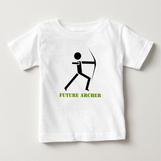 Framtida arkestrar med sin bågsvarta, grönt arkest t-shirt (Framsida)