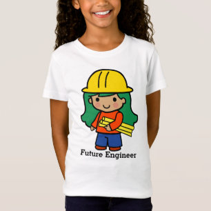 Framtida arkitekt/Ingenjör flicka i hård höjd T Shirt