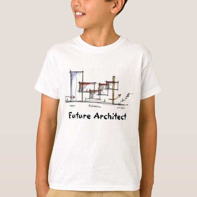 framtida arkitektbarn t shirt (Framsida)